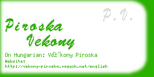 piroska vekony business card